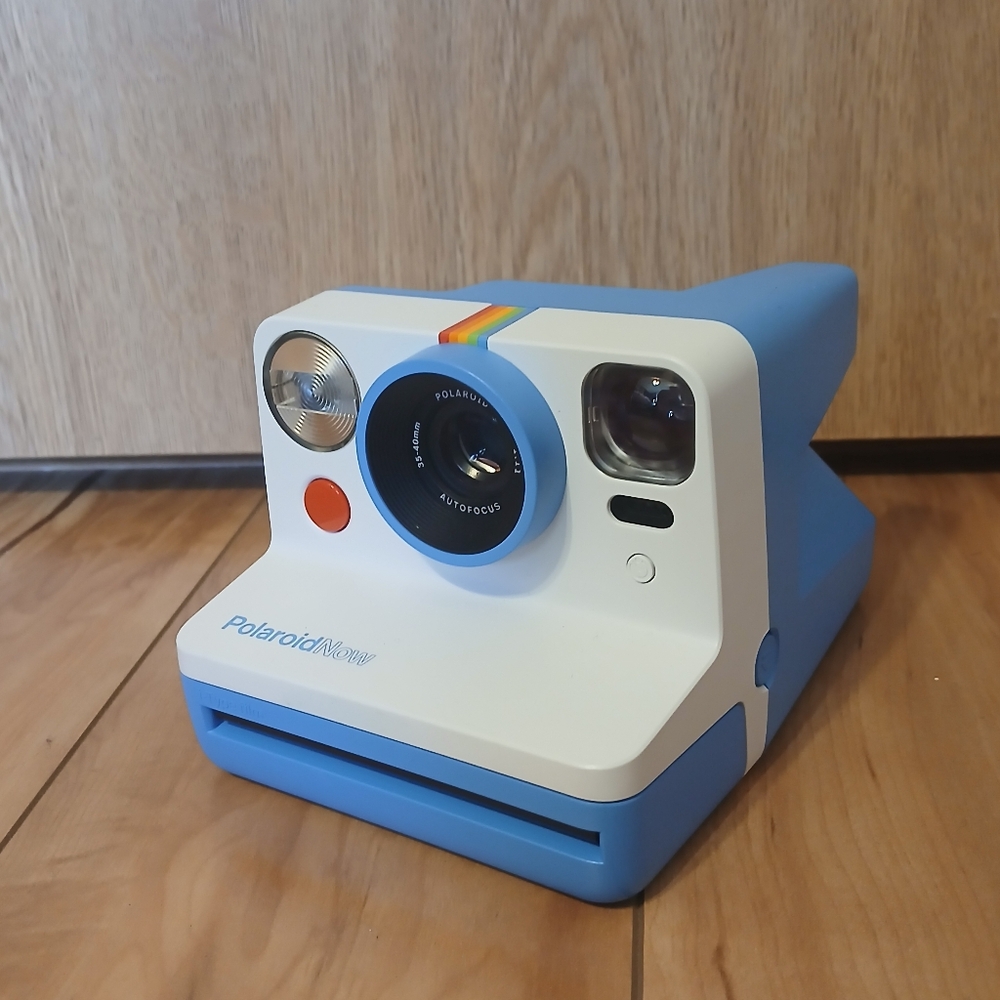 Blue Polaroid Now Camera